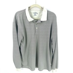 Champions Tour Mens XL Golf Shirt Long Sleeve Polo Striped PGA Logo Sleeve